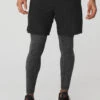 Stability 2-In-1 Pant - Black/Dark Grey Marl