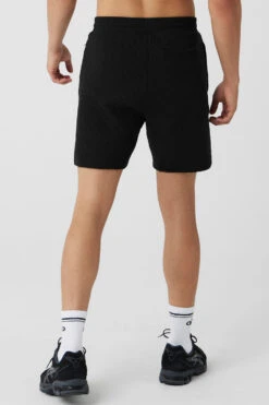 Quilted Stadium Short - Black -Style Avenue M6103R 01 b1 s1 a3 1 m108