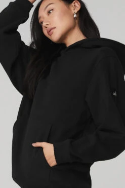 Renown Heavy Weight Hoodie - Black -Style Avenue U3013R 01 b1 s1 a4 1 m54