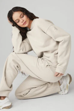 Renown Heavy Weight Crew Neck Pullover - Bone -Style Avenue U3014R 03040 b1 s1 a2 2 m90