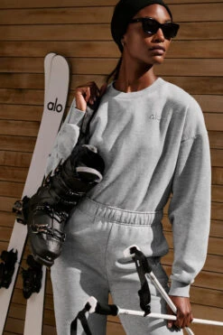 Accolade Crew Neck Pullover - Athletic Heather Grey -Style Avenue U3031RG 02910 b2 s1 a1 1 m189