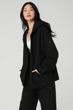 Renown Heavy Weight Full Zip Hoodie - Black -Style Avenue U4011R 01 b1 s1 a3 1 m54