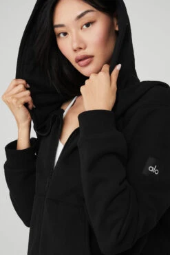 Renown Heavy Weight Full Zip Hoodie - Black -Style Avenue U4011R 01 b1 s1 a5 1 m54