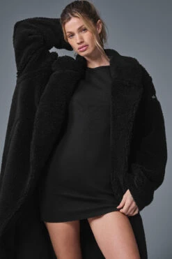Oversized Sherpa Trench - Black -Style Avenue U4012R 01 b1 s1 a4 1 m91