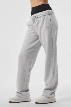 Accolade Straight Leg Sweatpant - Athletic Heather Grey 9 Accolade Straight Leg Sweatpant - Athletic Heather Grey -Style Avenue U5012RG 02910 b1 s1 a5 1 m54