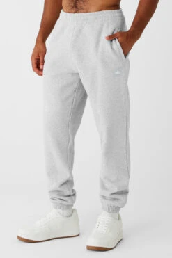 Cuffed Renown Heavy Weight Sweatpant - Athletic Heather Grey -Style Avenue U5014R 02910 b1 s3 a2 1 m93