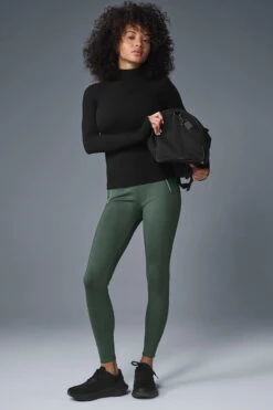 Wellness Rib Mock Neck Long Sleeve - Black 9 Wellness Rib Mock Neck Long Sleeve - Black -Style Avenue W3719R 01 b1 s1 a4 1 m206