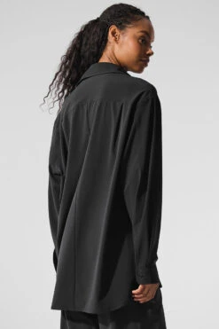 Dreamscape Button Down Long Sleeve - Black 12 Dreamscape Button Down Long Sleeve - Black -Style Avenue W3732R 01 b1 s1 a3 1 m76