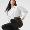 Cropped Take Me Out Button Up - White -Style Avenue W3747R 00 b1 s1 a1 1 m54