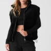 Ribbed Velour Mountain Side Puffer Vest - Black -Style Avenue W4467R 01 b1 s1 a1 1 m89