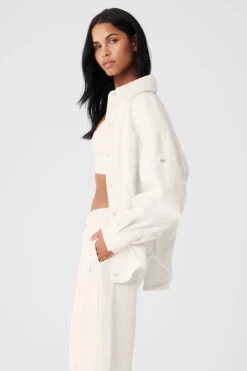 Ribbed Velour Mountain Side Shacket - Ivory -Style Avenue W4468R 03299 b1 s1 a2 1 m18