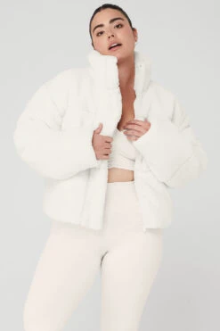 Sherpa Snow Angel Puffer - Ivory 11 Sherpa Snow Angel Puffer - Ivory -Style Avenue W4473R 03299 b1 s4 a1 1 m109