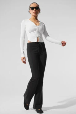 Ribbed Stardust Long Sleeve - White -Style Avenue W4488R 00 b1 s1 a5 1 m206