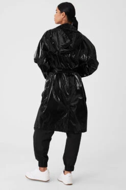 Metallic Break Line Trench - Black Metallic -Style Avenue W4524R 02690 b1 s1 a3 1 m18