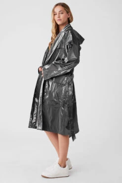 Metallic Break Line Trench - Silver Metallic -Style Avenue W4524R 05021 b1 s1 a2 1 m89