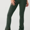 High-Waist Zip It Flare Legging - Dark Cactus -Style Avenue W51030R 04059 b1 s1 a1 1 m89