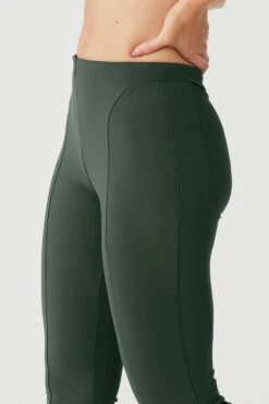 High-Waist Zip It Flare Legging - Dark Cactus -Style Avenue W51030R 04059 b1 s1 a4 1 m89