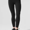 Alosoft High-Waist 7/8 Highlight Legging - Black -Style Avenue W51104R 01 b1 s1 a1 1 m91