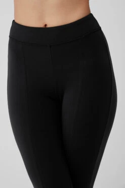 Airbrush 7/8 High Waist Flutter Legging - Black -Style Avenue W51109R 01 b1 s1 a5 1 m54