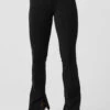 High-Waist 7/8 Zip It Flare Legging - Black