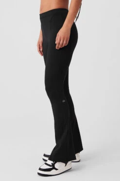 High-Waist 7/8 Zip It Flare Legging - Black -Style Avenue W51115R 01 b1 s1 a2 1 m125