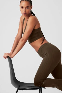 High-Waist 7/8 Zip It Flare Legging - Espresso -Style Avenue W51115R 04064 b1 s1 a2 2 m125