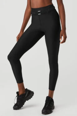 Airlift High-Waist 7/8 Charmer Legging - Black -Style Avenue W51175R 01 b1 s1 a2 1 m100