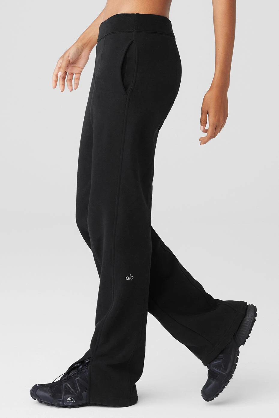 High-Waist Free Time Straight Leg Sweatpant - Black 5 High-Waist Free Time Straight Leg Sweatpant - Black - Image 3