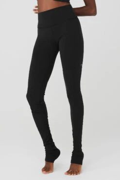 Airbrush High-Waist Highlight Goddess Legging - Black -Style Avenue W51207R 01 b1 s1 a3 1 m100