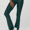 Super Shine Low-Rise Bootcut Legging - Midnight Green -Style Avenue W51216R 04570 b1 s1 a1 1 m100