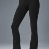Airbrush High-Waist Kick-Back Legging - Black 1 Airbrush High-Waist Kick-Back Legging - Black -Style Avenue W51232R 01 b1 s1 a1 1 m206