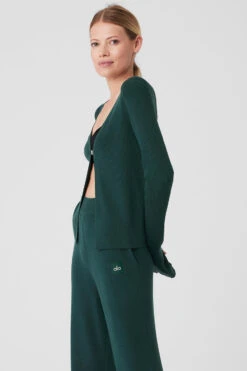 Knit Salana Cardigan - Midnight Green -Style Avenue W51262R 04570 b1 s1 a2 1 m177