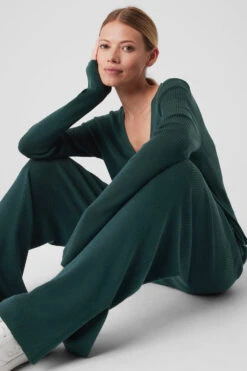 Knit Salana Cardigan - Midnight Green -Style Avenue W51262R 04570 b1 s1 a4 1 m177