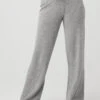 Cashmere High-Waist Jet Set Wide Leg Pant - Dove Grey Heather -Style Avenue W51266R 02288 b1 s1 a1 1 m18