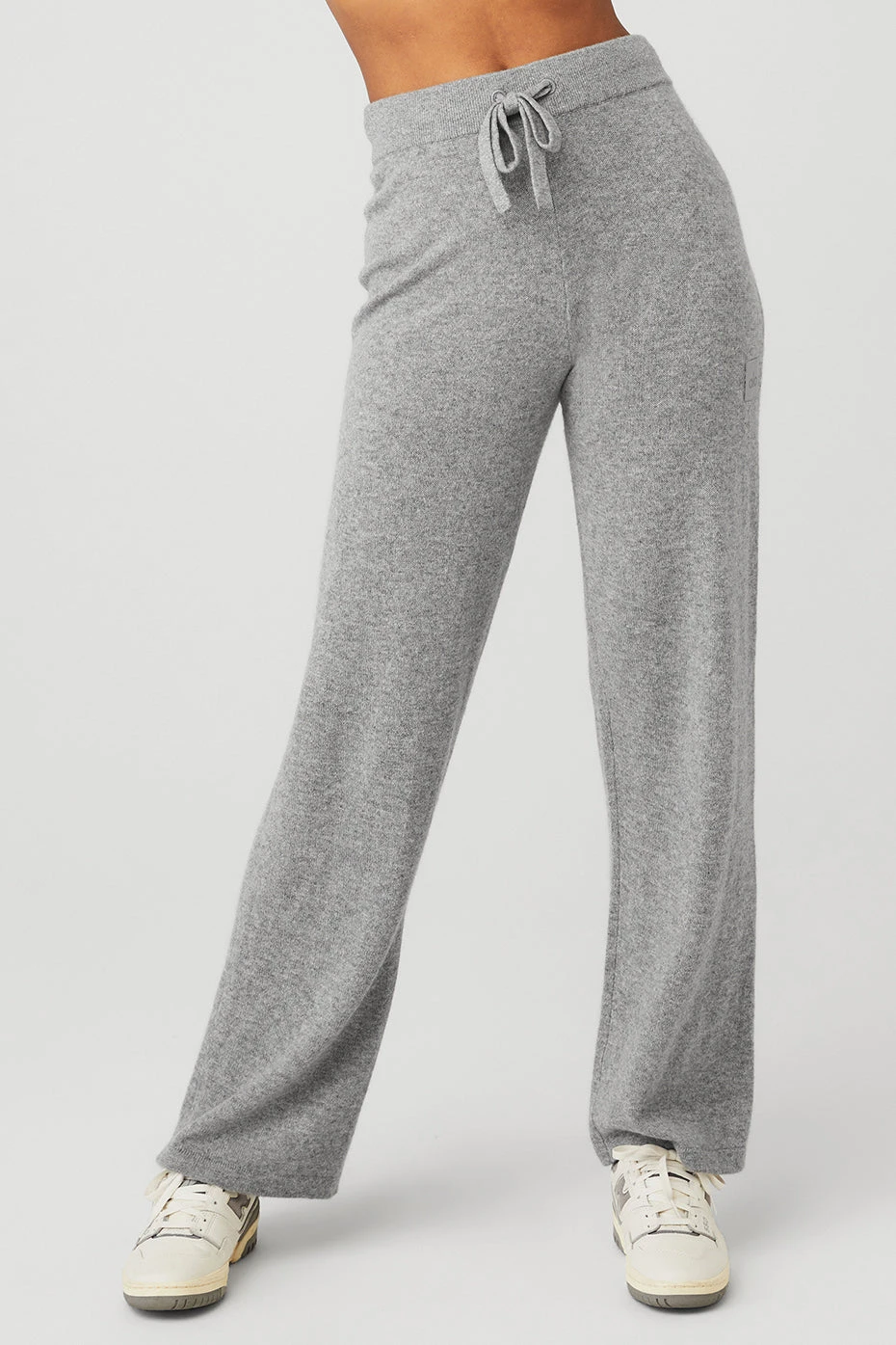 Cashmere High-Waist Jet Set Wide Leg Pant - Dove Grey Heather 3 Cashmere High-Waist Jet Set Wide Leg Pant - Dove Grey Heather