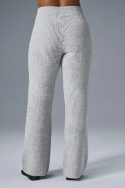 Cashmere High-Waist Plush Waffle Pant - Athletic Heather Grey 8 Cashmere High-Waist Plush Waffle Pant - Athletic Heather Grey -Style Avenue W51286R 02910 b1 s1 a3 1 m196