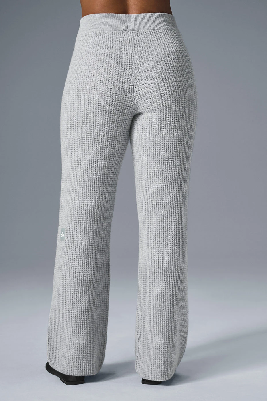 Cashmere High-Waist Plush Waffle Pant - Athletic Heather Grey 5 Cashmere High-Waist Plush Waffle Pant - Athletic Heather Grey - Image 3