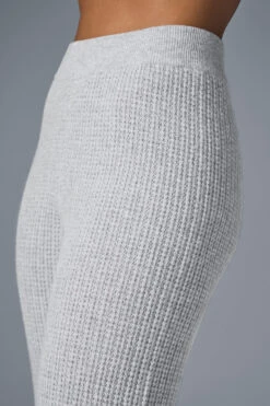 Cashmere High-Waist Plush Waffle Pant - Athletic Heather Grey 9 Cashmere High-Waist Plush Waffle Pant - Athletic Heather Grey -Style Avenue W51286R 02910 b1 s1 a4 1 m196