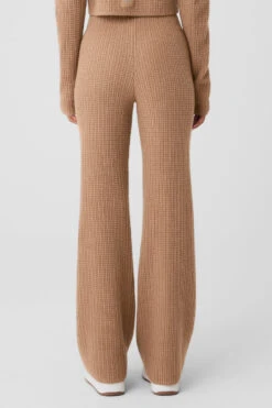 Cashmere High-Waist Plush Waffle Pant - Toasted Almond -Style Avenue W51286R 05131 b1 s1 a2 1 m18