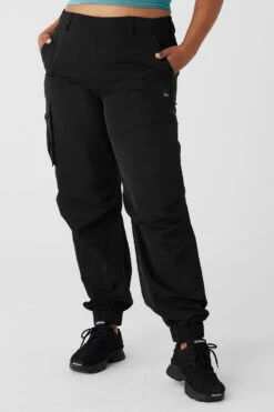 High-Waist Break Line Jogger - Black -Style Avenue W51319R 01 b1 s4 a1 1 m152