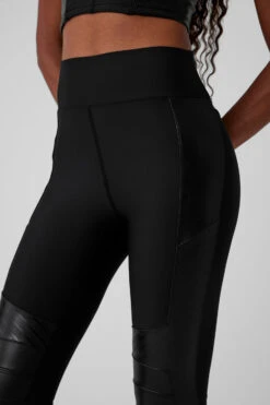 Airlift Winter Warm High-Waist Supermoto Legging - Black -Style Avenue W51334R 01 b1 s1 a3 1 m76