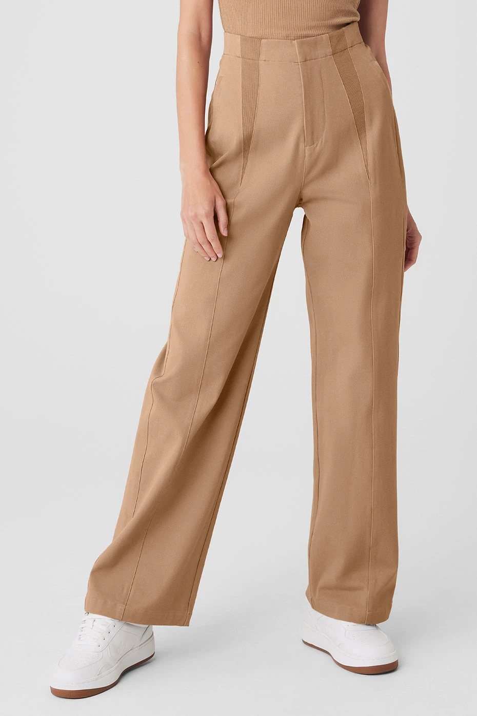 High-Waist On Point Moto Trouser - Toasted Almond 3 High-Waist On Point Moto Trouser - Toasted Almond
