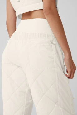 High-Waist Snowrider Puffer Pant - Ivory -Style Avenue W51351R 03299 b1 s1 a4 1 m54