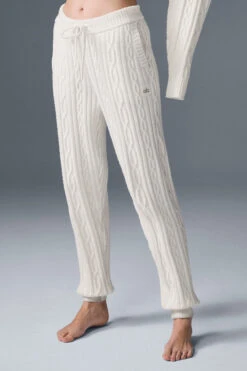 Cable Knit Winter Bliss Pant - Ivory -Style Avenue W51353R 03299 b1 s1 a3 1 m177