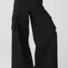 Show Off Cargo Wide Leg Trouser (Long) - Black 2 Show Off Cargo Wide Leg Trouser (Long) - Black -Style Avenue W51383R 01 b1 s1 a1 1 m18