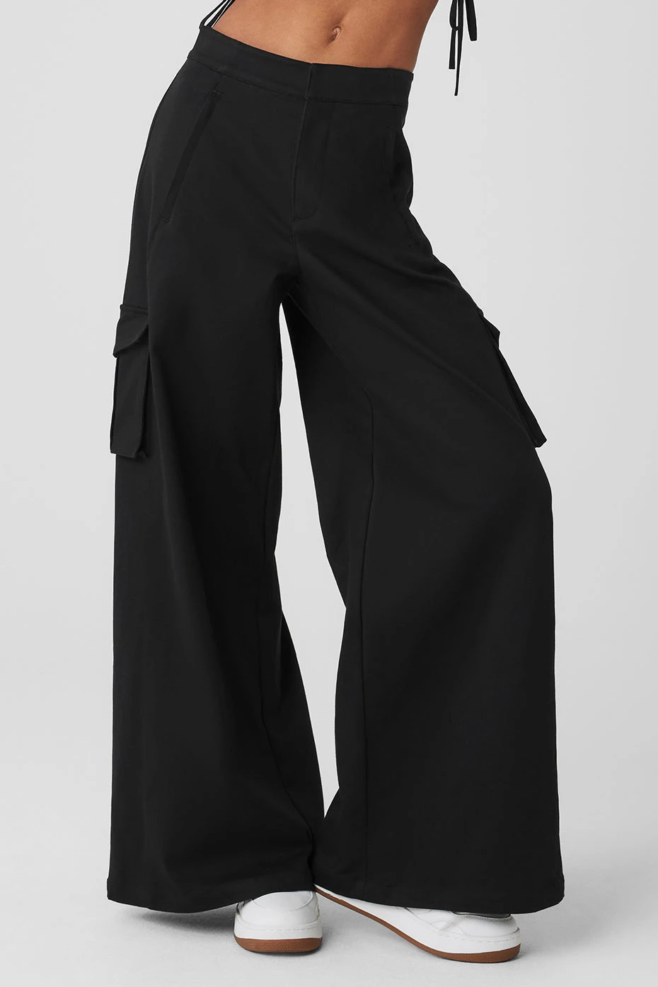Show Off Cargo Wide Leg Trouser (Long) - Black 3 Show Off Cargo Wide Leg Trouser (Long) - Black