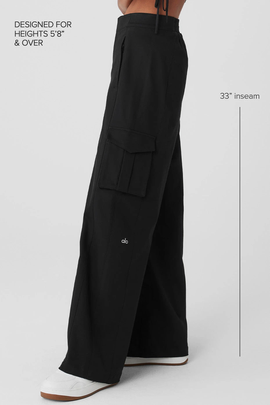 Show Off Cargo Wide Leg Trouser (Long) - Black 4 Show Off Cargo Wide Leg Trouser (Long) - Black - Image 2