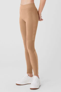 Alosoft High-Waist Head Start Legging - Toasted Almond -Style Avenue W51384R 05131 b1 s1 a2 1 m177