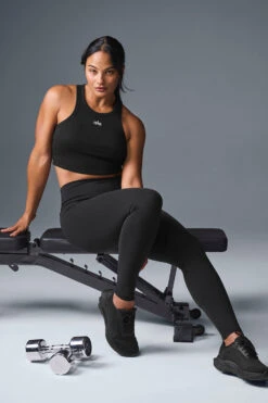 High-Waist Airbrush Legging - Black -Style Avenue W5473R 01 b1 s1 a5 m196