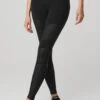 High-Waist Moto Legging - Black/Black Glossy -Style Avenue W5494R 00785 b1 s1 a1 1 m54